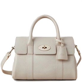 Mulberry Small Bayswater Satchel Chalk Heavy Grain